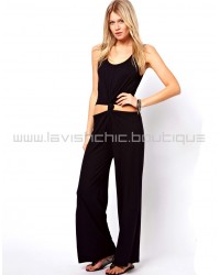 Black Jumpsuit with Knot Front